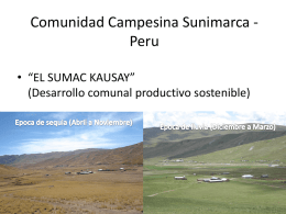 SUMAQ CAUSAY -Desarrollo comunal productivo