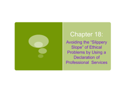 Chap 18 Using the declaration of professional services