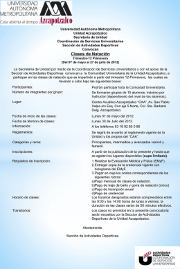 Clases de Natación - UAM Azcapotzalco