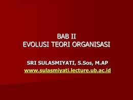 BAB II Evolusi Teori Organisasi dan Administrasi