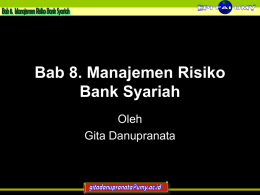 Materi Ajar Bab 8. Manajemen Risiko Bank