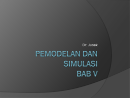 Pemodelan dan Simulasi Bab I - STIKOM Surabaya OpenCourseWare