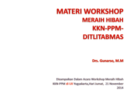 Materi Workshop KKN PPM