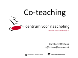 Co-teaching - Centrum voor Nascholing