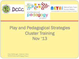 Play and Pedagogical Strategies Powerpoint Presentation 28-11-13