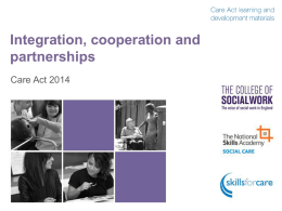 Integration, cooperation and partnerships slide pack