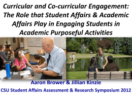 Curricular and Co-curricular Engagement