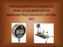 procedimiento automatico para la calibración de manometros