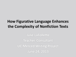 How Figurative Language Enhances the Complexity of Nonfiction