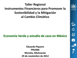 Economía Verde y estudio de caso en México