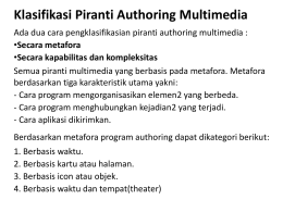 Klasifikasi Tools Authoring Multimedia.