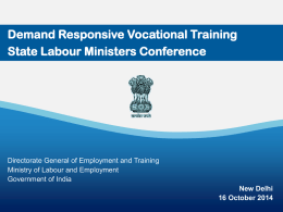Demand Responsive Vocational Training State Labour Ministers