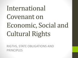International Covenant on Economic, Social and - ESCR-Net