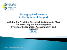 SRAS - Building State Capacity and Productivity Center