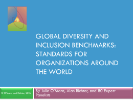 Global Diversity and Inclusion Benchmarks: Standards for