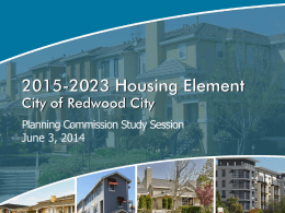Staff Presentation - City of Redwood City