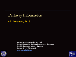 Pathway Analysis - University of Pittsburgh