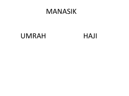 MANASIK - Umrah Haji