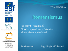 VY_12_INOVACE_99 Romantismus