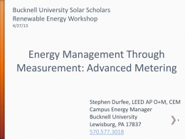 Energy Management through Measurement