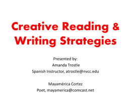 Amanda Trostle - Creative Reading Strategies (PPT)