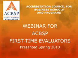 Webinar for First-Time or Previous Evaluators