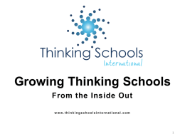 Presentation - Thinking Schools International