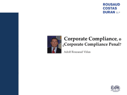 Corporate Compliance, o