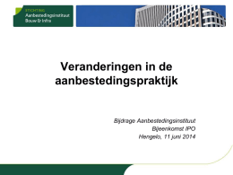 IPO ervaringen - Bouwend Nederland