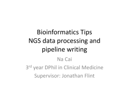 Bioinformatics Tips (NGS data processing)