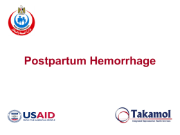 Postpartum Hemorrhage