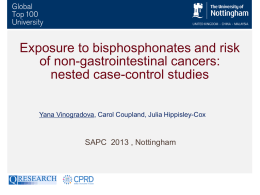 Bisphosphonates and GI cancers