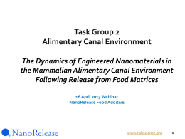 (April 16 2013 Webinar - NanoRelease Food Additive) final