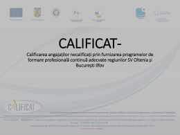 Prezentare Calificat PPT - CALIFICAT