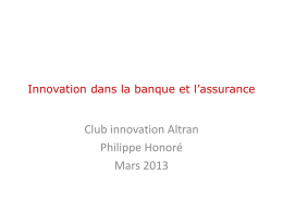 Présentation PowerPoint - Le Club Innovation Banque Finance