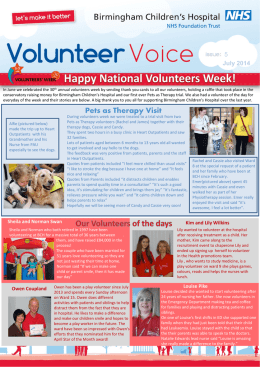 July 2014 Happy National Volunteers Week!