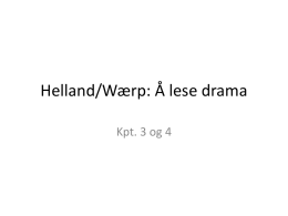 Helland/Wærp: Å lese drama