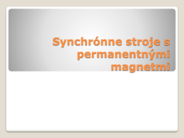 Synchrónne stroje s permanentnými magnetmi