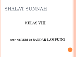sHALAT SUNNAH - SMP Negeri 22 Bandar Lampung