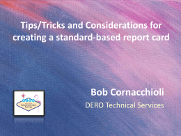 Report Cards! - DERO Technical