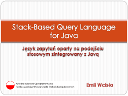 Stack-Based Query Language for Java