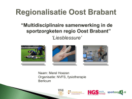 Presentatie Merel Hoezen, sportfysiotherapeute