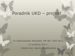 Poradnik UKD – projekt, J. Hys