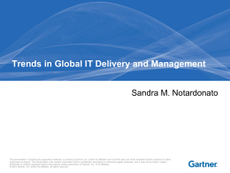 Trends in Global IT Delivery and Management