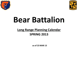 MSU ROTC Battalion Calendar