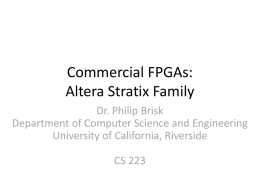 02-Altera Stratix Family - Computer Science and Engineering