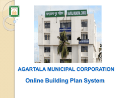 Online Building Plan Presentation - Agartala Municipality Corporation