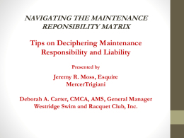 Navigating Maintenance Responsibilities