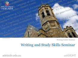 Powerpoint slides from seminar