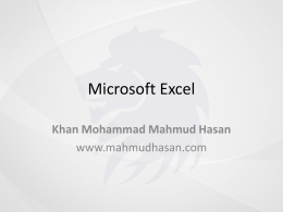 Microsoft Excel - Khan Mohammad Mahmud Hasan